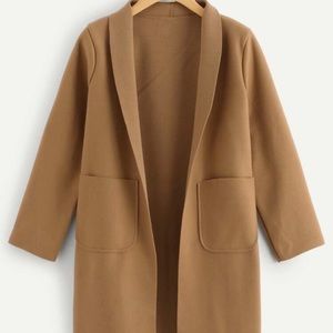 Shawl collar pocket detail outerwear